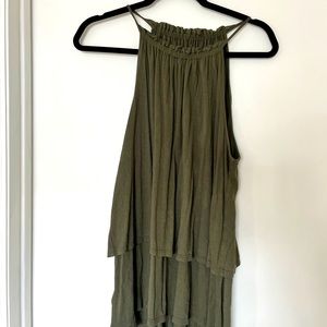 Flowy Dark Green Ann Taylor Loft Tank Size M